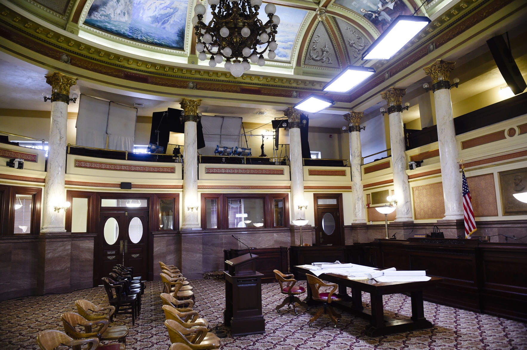 "Yellowstone" TV set in Montana State Capitol, 2017